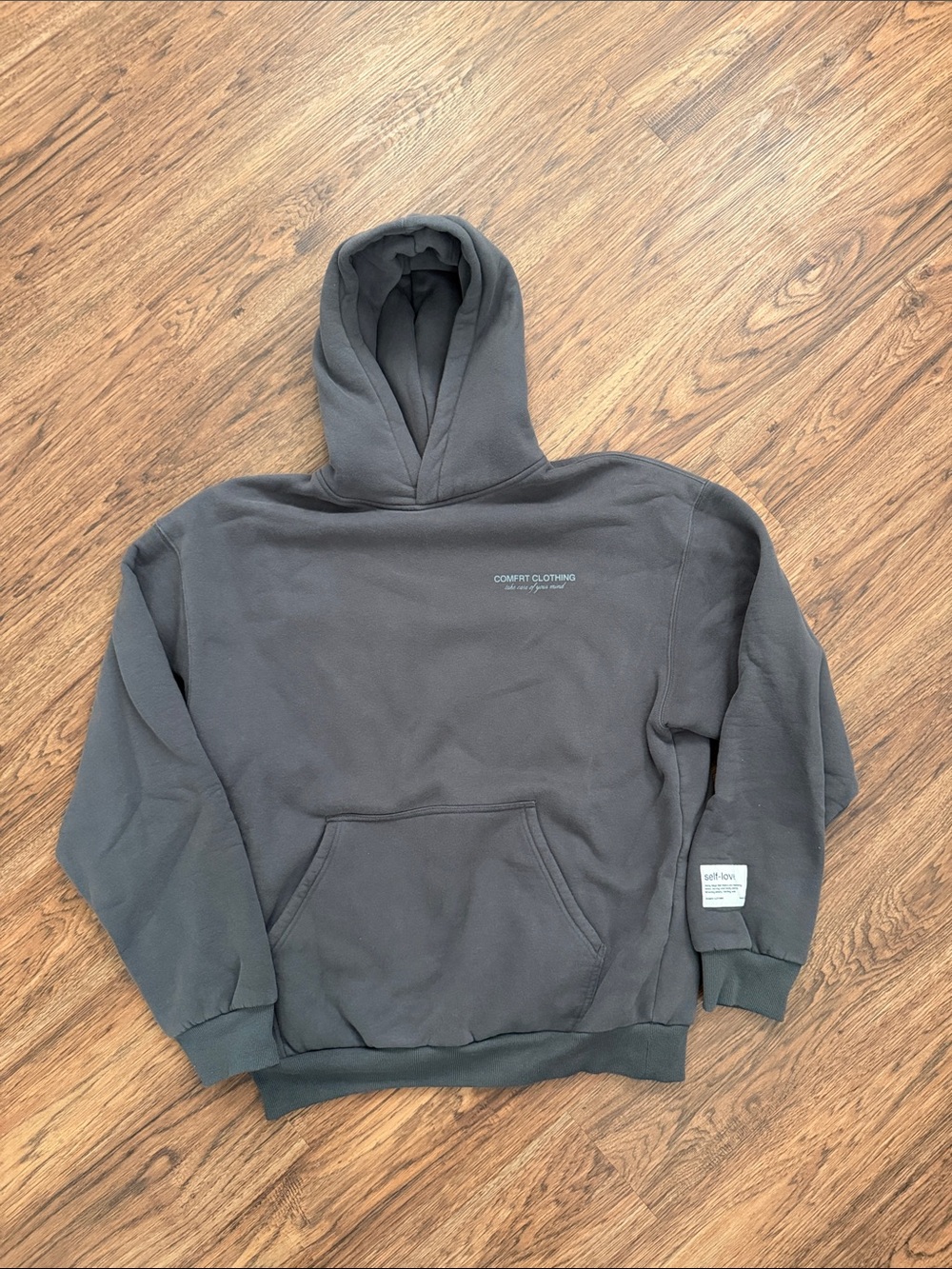 Comfort Clothing Men's Dark Gray Pullover Hoodie